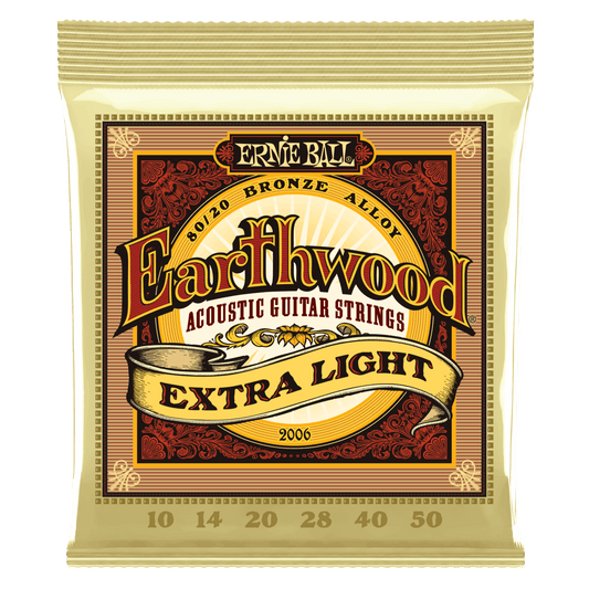 Ernie Ball 2006 Earthwood 80/20 Bronze Acoustic Guitar Strings - .010-.050 Extra Light