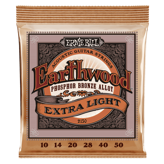 Ernie Ball 2150 Earthwood Phosphor Bronze Acoustic Guitar Strings - .010-.050 Extra Light