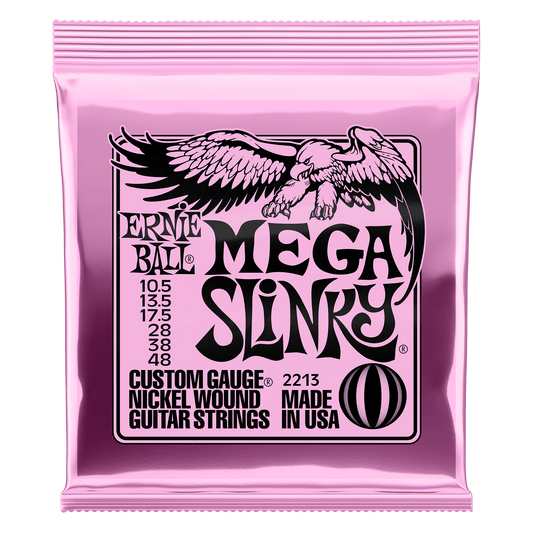 Ernie Ball 2213 Mega Slinky Nickel Wound Electric Guitar Strings - .0105-.048