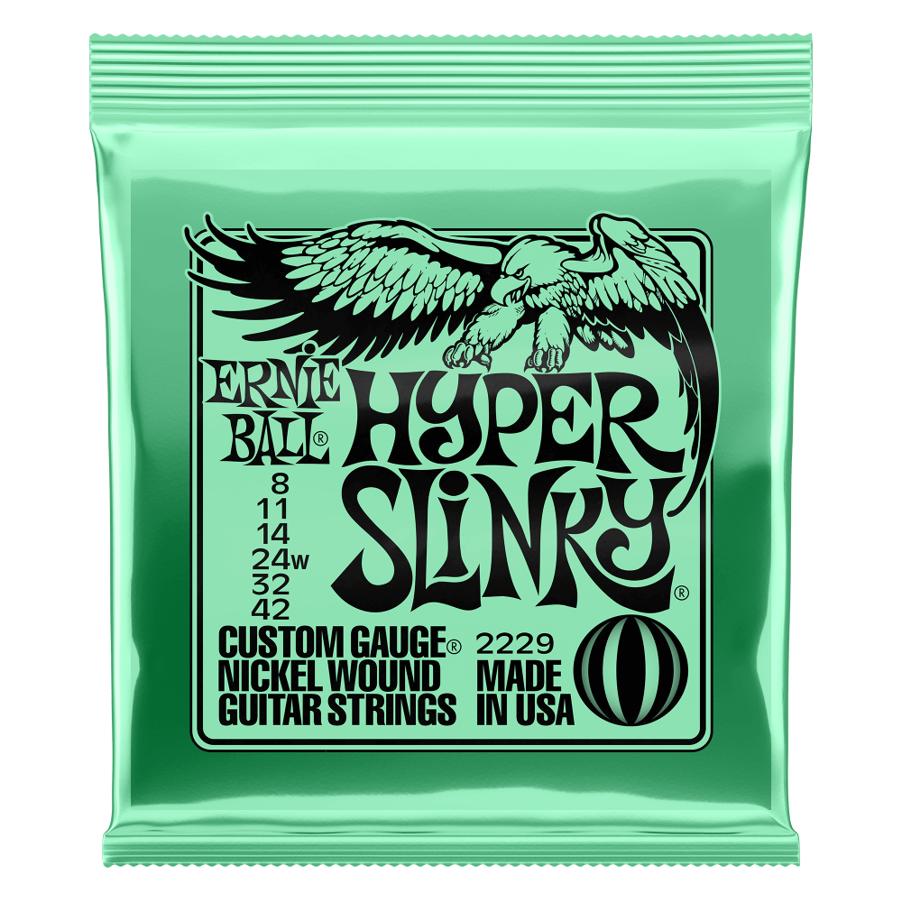 Ernie Ball 2229 Hyper Slinky Nickel Wound Electric Guitar Strings - .008-.042