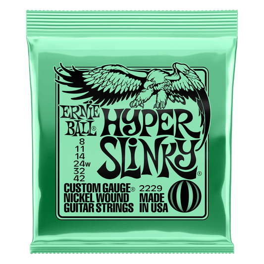 Ernie Ball 2229 Hyper Slinky Nickel Wound Electric Guitar Strings - .008-.042