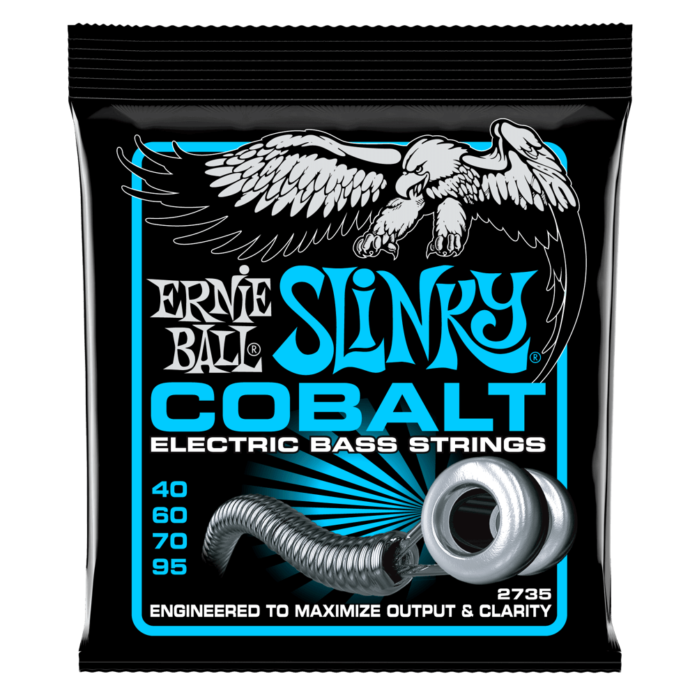 Ernie Ball 2735 Extra Slinky Cobalt Electric Bass Guitar Strings - .040-.095