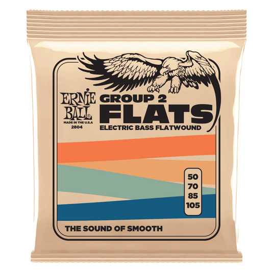 Ernie Ball 2804 Group II Flatwound Electric Bass Guitar Strings - .050-.105