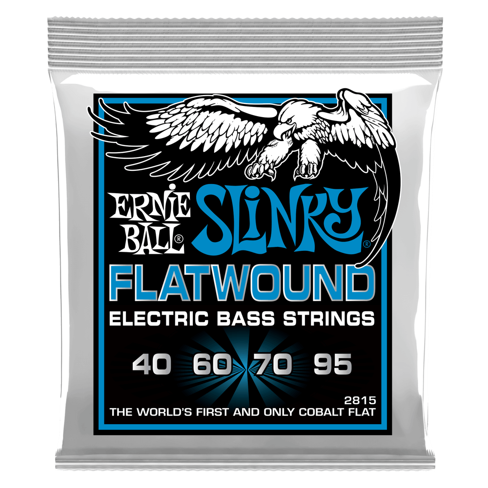 Ernie Ball 2815 Extra Slinky Flatwound Electric Bass Guitar Strings - .040-.095