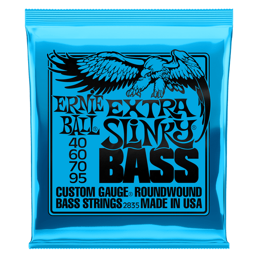 Ernie Ball 2835 Extra Slinky Nickel Wound Electric Bass Guitar Strings - .040-.095