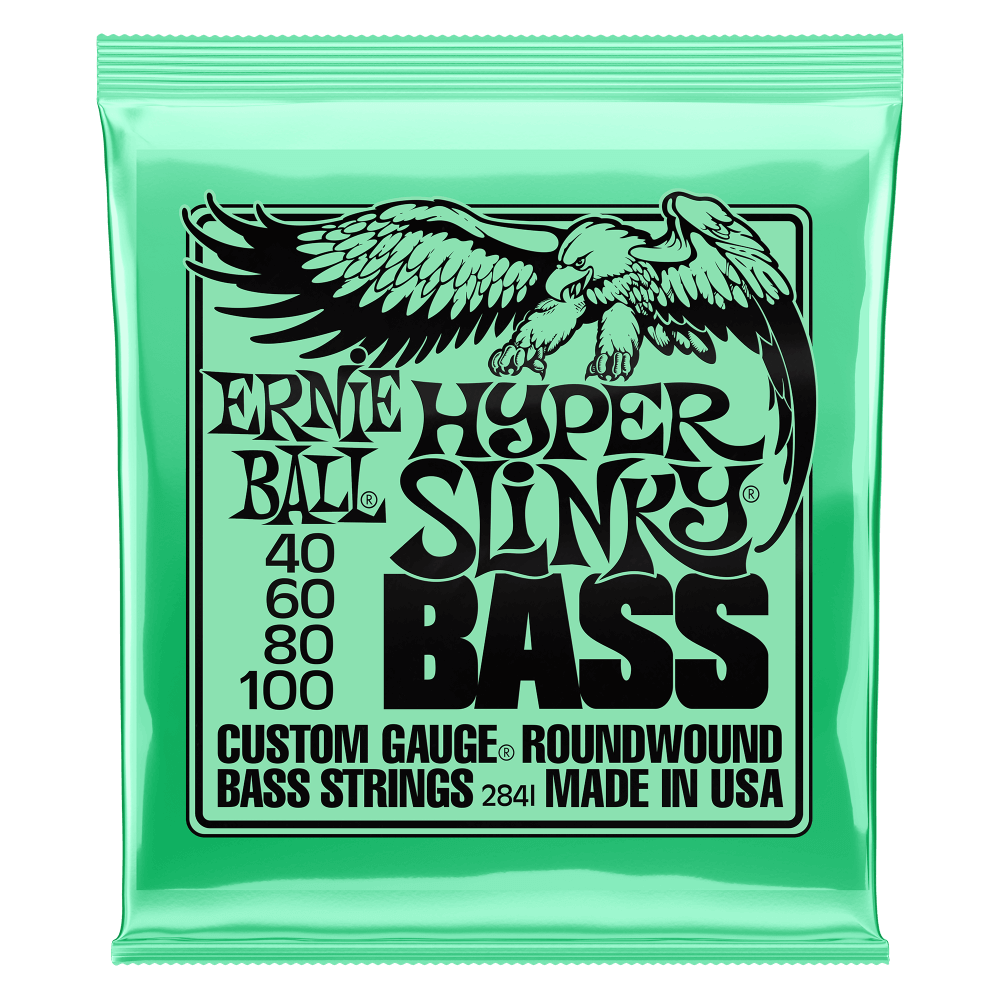 Ernie Ball 2841 Hyper Slinky Nickel Wound Electric Bass Guitar Strings - .040-.100