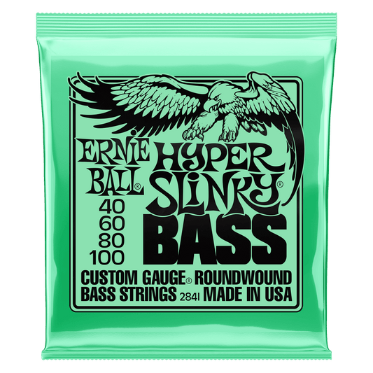 Ernie Ball 2841 Hyper Slinky Nickel Wound Electric Bass Guitar Strings - .040-.100