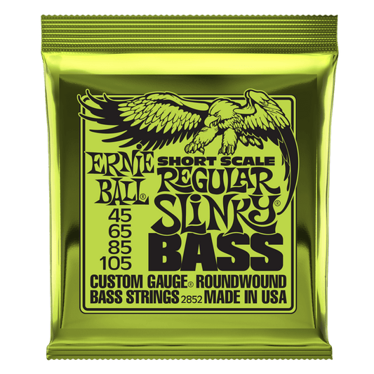 Ernie Ball 2852 Regular Slinky Nickel Wound Electric Bass Guitar Strings - .045-.105 Short Scale