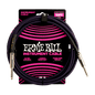 Ernie Ball P06393 Braided Instrument Cable Straight/Straight - 10ft Purple/Black