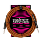 Ernie Ball P06468 Braided Instrument Cable - 10ft Pumpkin Pie