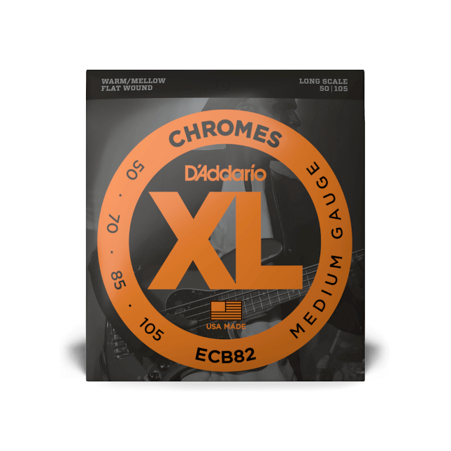 D'Addario ECB82 50-105 Medium, Long Scale, XL Chromes Bass Strings
