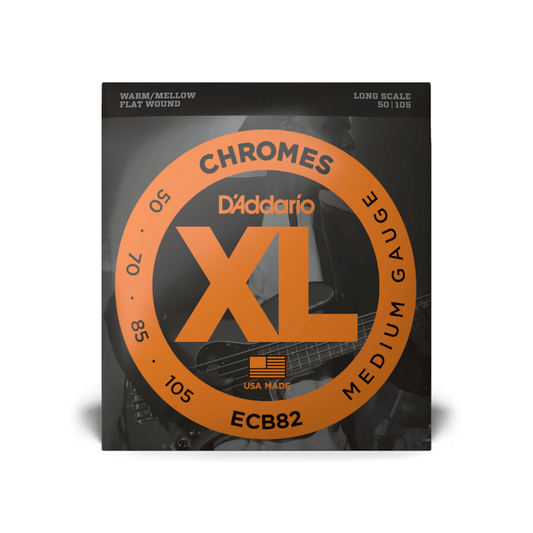D'Addario ECB82 50-105 Medium, Long Scale, XL Chromes Bass Strings