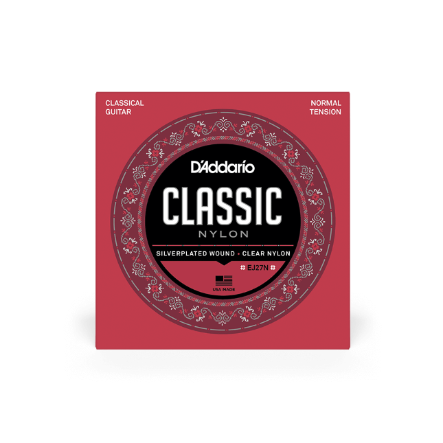 D’Addario EJ27N Normal Tension, Classic Nylon Student Classical Guitar Strings