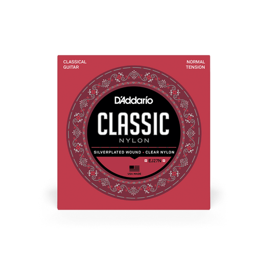 D’Addario EJ27N Normal Tension, Classic Nylon Student Classical Guitar Strings