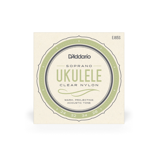 D'Addario EJ65S Pro-Arté Custom Extruded Nylon Ukulele Strings, Soprano