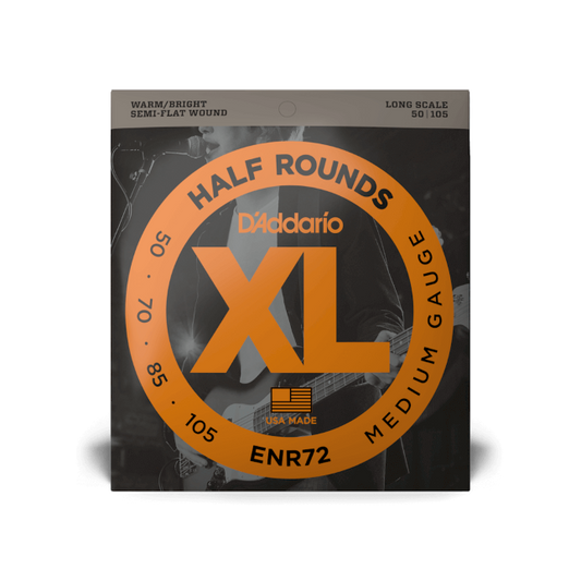 D'Addario ENR72 50-105 Medium, Long Scale, XL Half Rounds Bass Strings