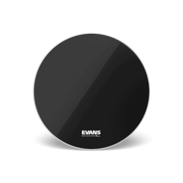 EVANS BD22RB-NP EQ3 Resonant Black Bass Drum Head, No Port, 22 Inch