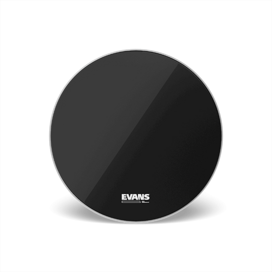 EVANS BD22RB-NP EQ3 Resonant Black Bass Drum Head, No Port, 22 Inch