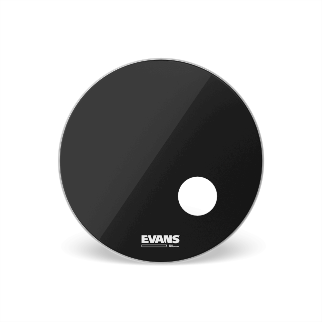Evans BD22RB EQ3 Resonant Black Bass Drum Head, 22 Inch