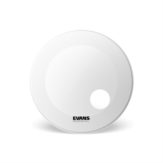 EVANS BD18RGCW EQ3 Resonant Coated White Bass Drum Head, 18 Inch