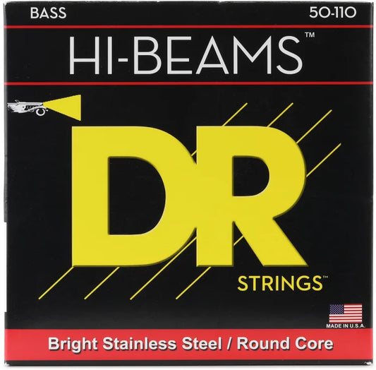 DR Strings ER-50 Hi-Beam Stainless Steel Bass Guitar Strings - .050-.110 Heavy