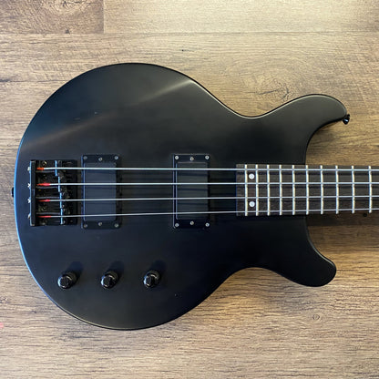 USED ESP Edwards EJ-78TV Luna Sea Matte Black Finish Electric Bass Guitar with Gig Bag