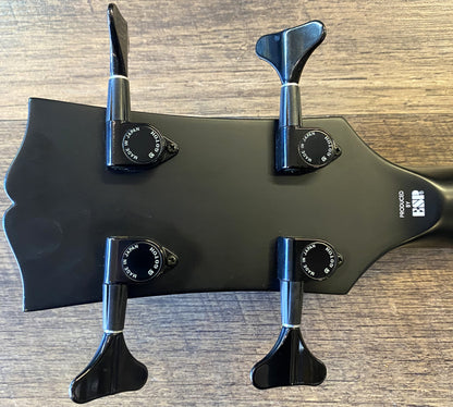 USED ESP Edwards EJ-78TV Luna Sea Matte Black Finish Electric Bass Guitar with Gig Bag