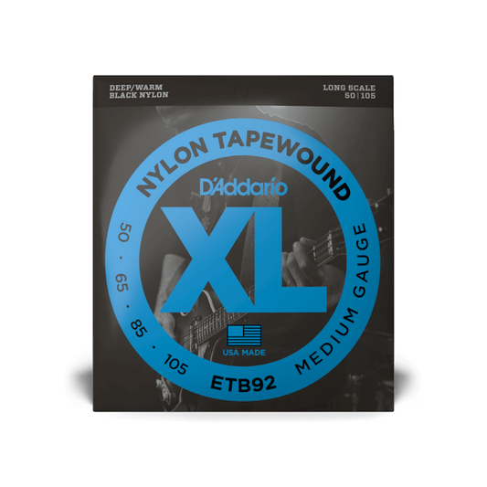 D'Addario ETB92 50-105 Medium, Long Scale, XL Nylon Tapewound Bass Strings