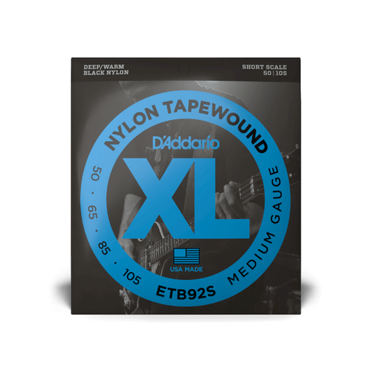 D'Addario ETB92S 50-105 Medium, Short Scale, XL Nylon Tapewound Bass Strings