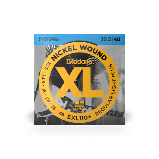 D'Addario EXL110+ 10.5-48 Regular Light Plus, XL Nickel Electric Guitar Strings