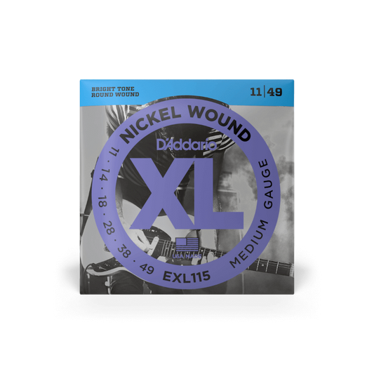 D'Addario EXL115 11-49 Medium, XL Nickel Electric Guitar Strings