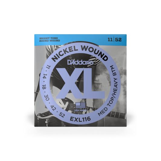 D'Addario EXL116 11-52 Medium Top/Heavy Bottom, XL Nickel Electric Guitar Strings