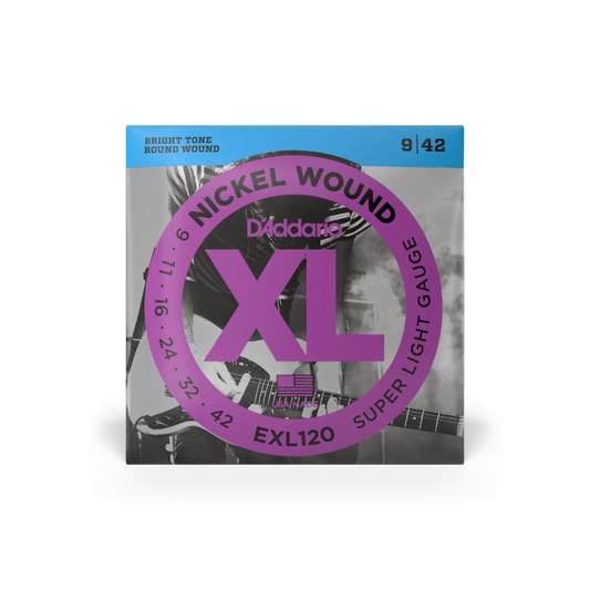 D'Addario EXL120 09-42 Super Light, XL Nickel Electric Guitar Strings