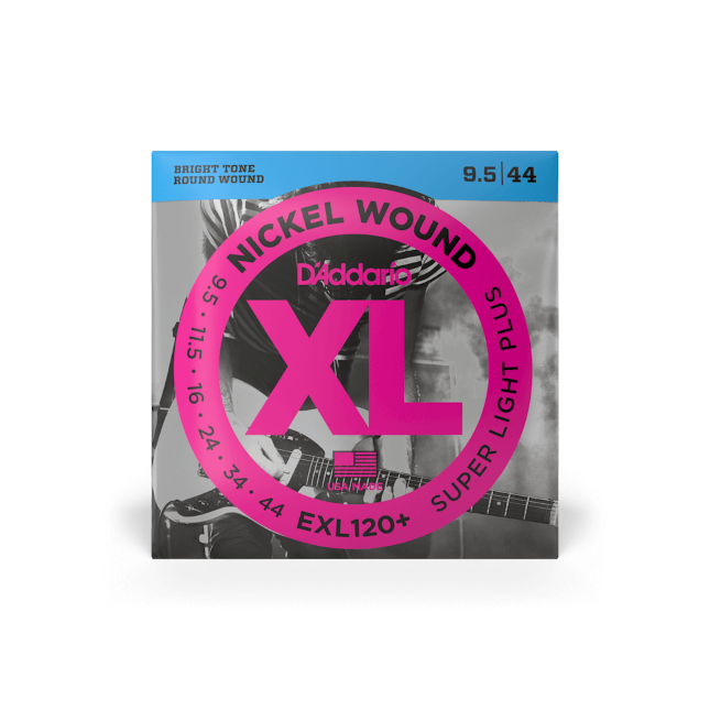 D'Addario EXL120+ 9.5-44 Super Light Plus, XL Nickel Electric Guitar Strings