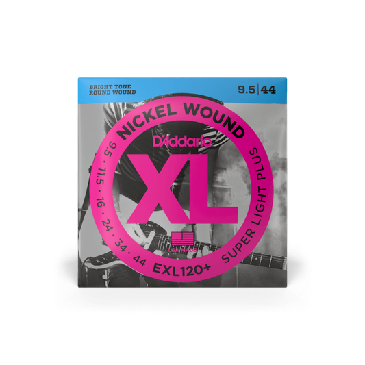 D'Addario EXL120+ 9.5-44 Super Light Plus, XL Nickel Electric Guitar Strings
