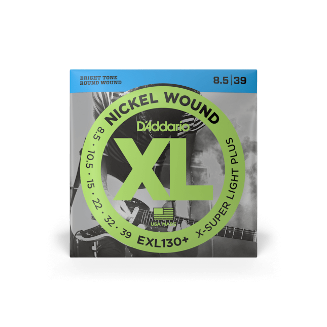D'Addario EXL130+ 8.5-39 Extra Super Light Plus, XL Nickel Electric Guitar Strings