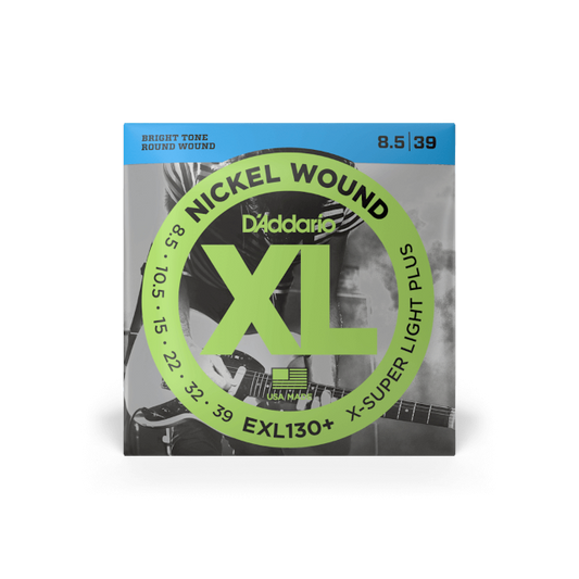 D'Addario EXL130+ 8.5-39 Extra Super Light Plus, XL Nickel Electric Guitar Strings