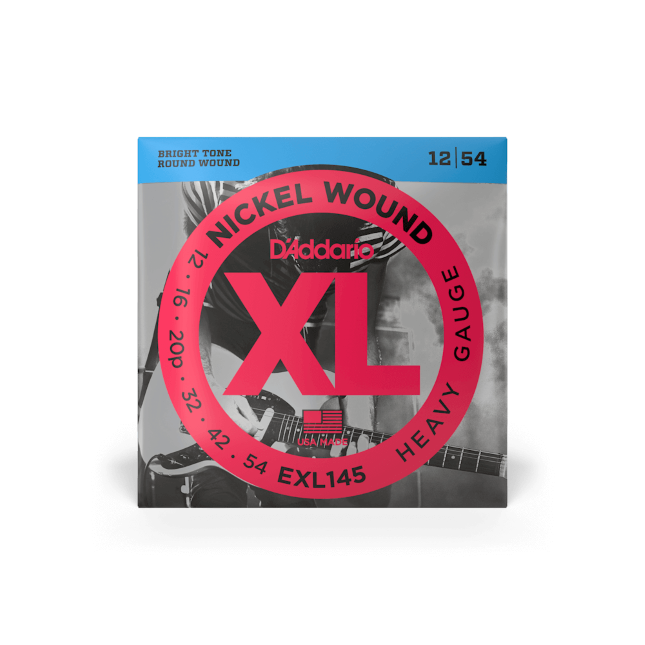 D'Addario EXL145 12-54 Heavy Plain Third, XL Nickel Electric Guitar Strings