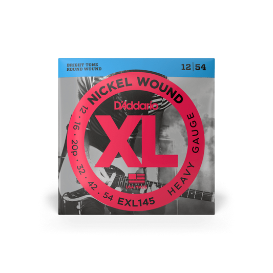 D'Addario EXL145 12-54 Heavy Plain Third, XL Nickel Electric Guitar Strings
