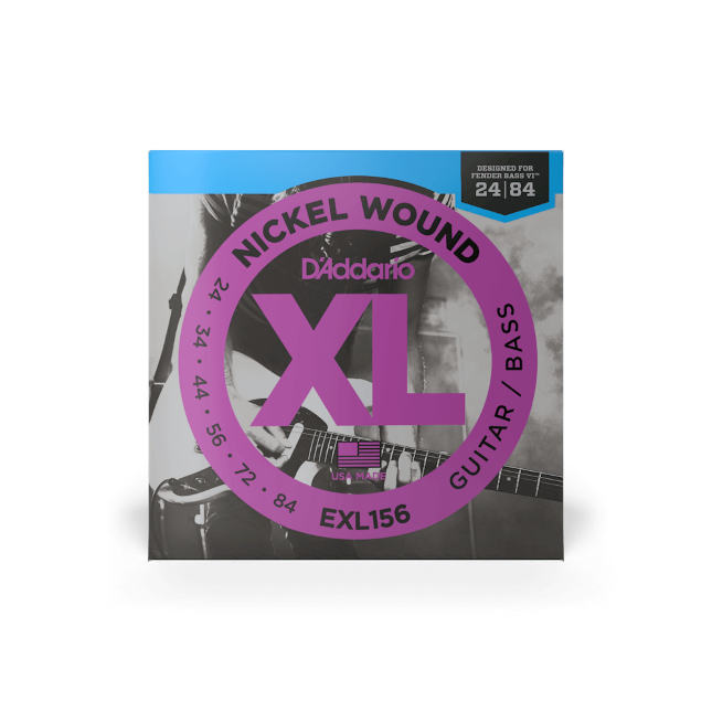 D'Addario EXL156 24-84 Fender Bass VI, XL Nickel Electric Guitar Strings