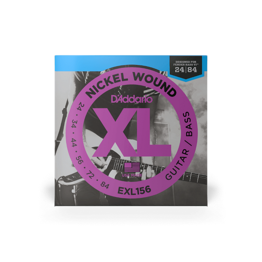 D'Addario EXL156 24-84 Fender Bass VI, XL Nickel Electric Guitar Strings