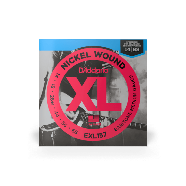 D'Addario EXL157 14-68 Medium Baritone, XL Nickel Electric Guitar Strings