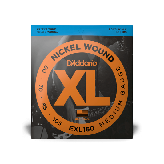 D'Addario EXL160 50-105 Medium, Long Scale, XL Nickel Bass Strings