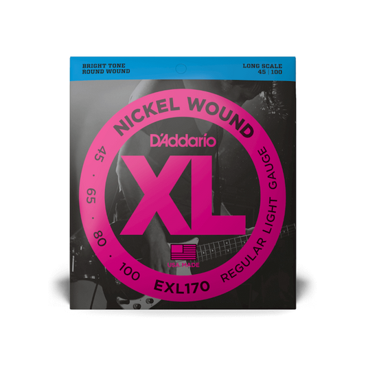 D'Addario EXL170 45-100 Regular Light, Long Scale, XL Nickel Bass Strings