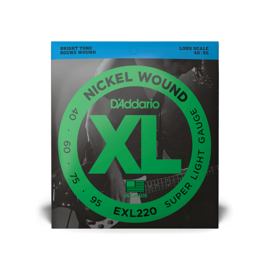 D'Addario EXL220 40-95 Super Light, Long Scale, XL Nickel Bass Strings