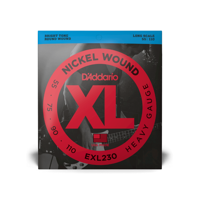 D'Addario EXL230 55-110 Heavy, Long Scale, XL Nickel Bass Strings