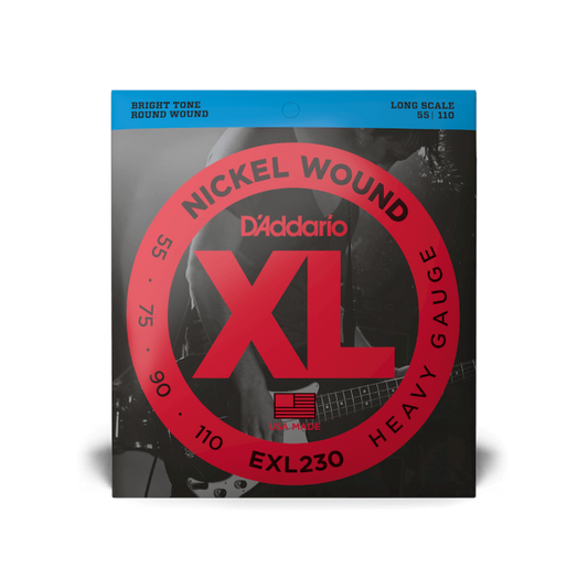 D'Addario EXL230 55-110 Heavy, Long Scale, XL Nickel Bass Strings