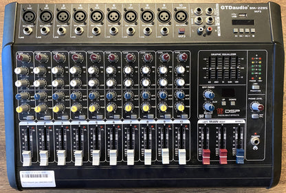 USED GTD Audio BM-228S MP3 10-Channel 500-Watt DSP Professional Powered Mixer