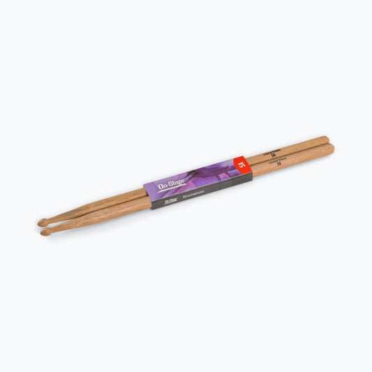 On-Stage HW5A 5A Hickory Wood Tip Drum Sticks