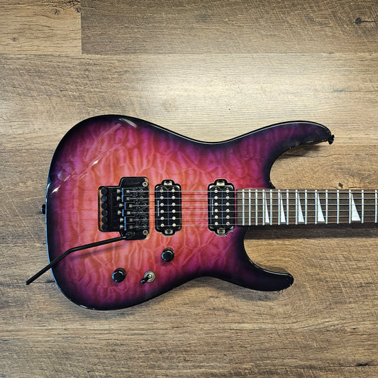 USED 1995 Jackson DR3 Gloss Purple Quilt-Top Finish Electric Guitar with Original Hardshell Case